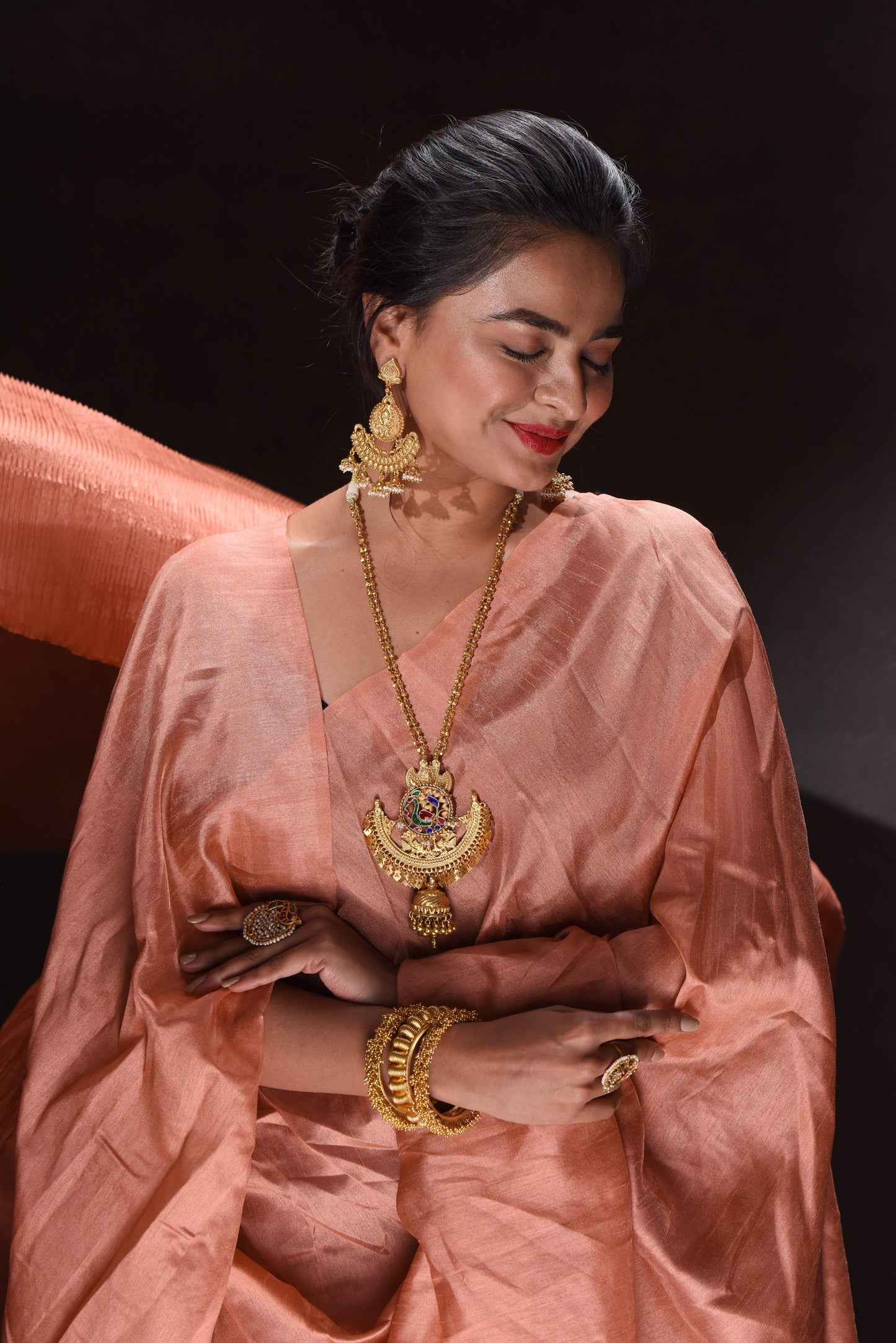 22KT GOLD PUMPKIN BANGLE - SurabhiJewels
