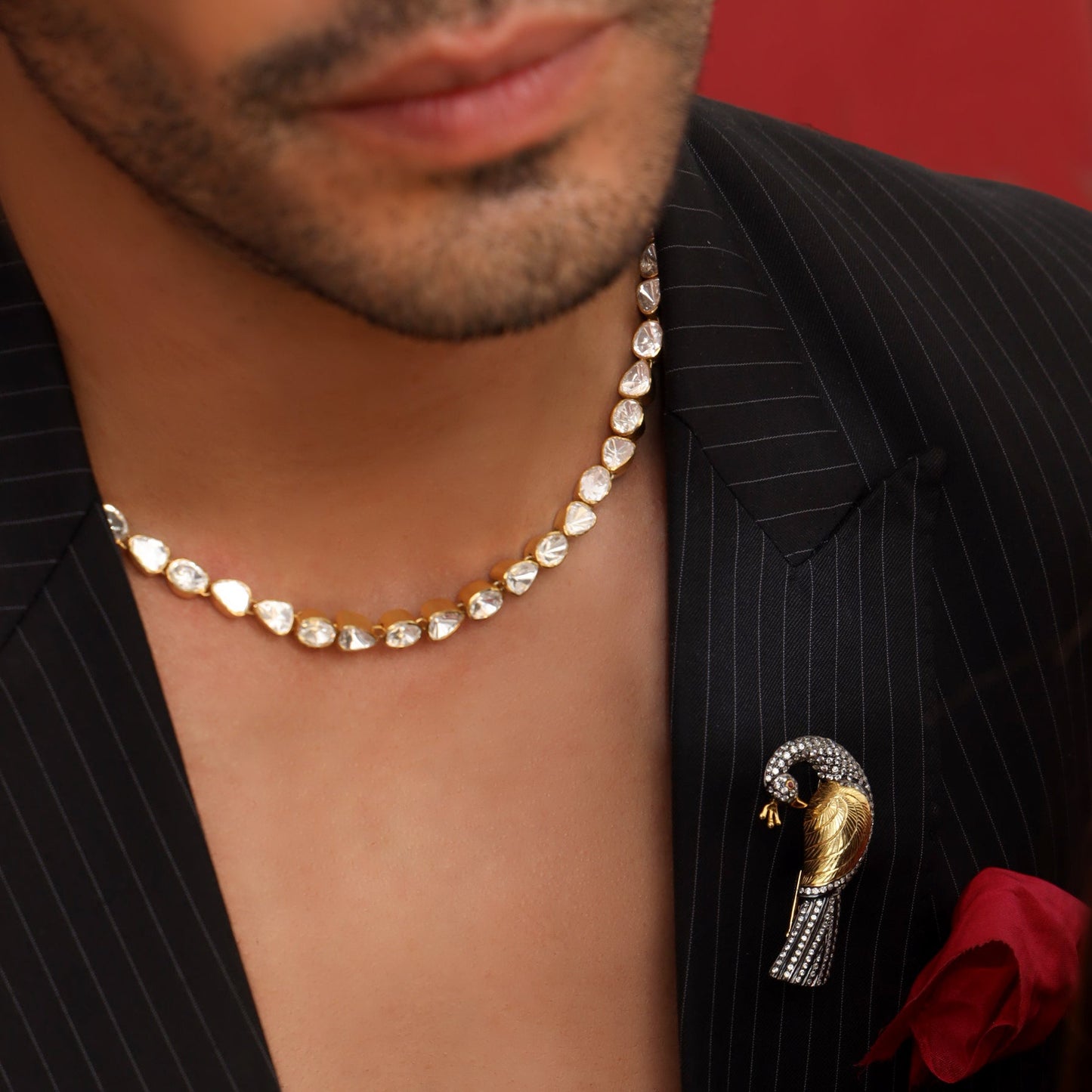 Gold Polki Diamond Necklace