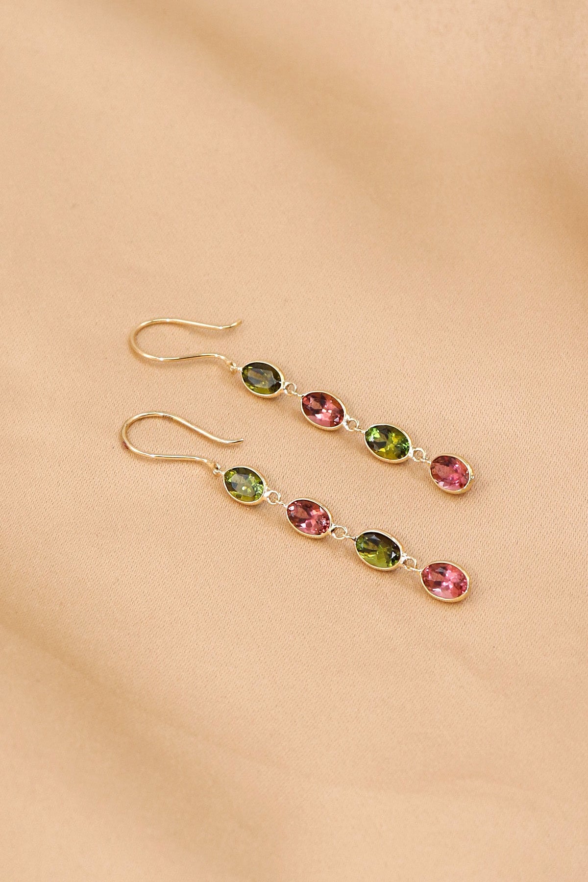 Multi Tourmaline Gemstone Earrings Essence of Party Glamour