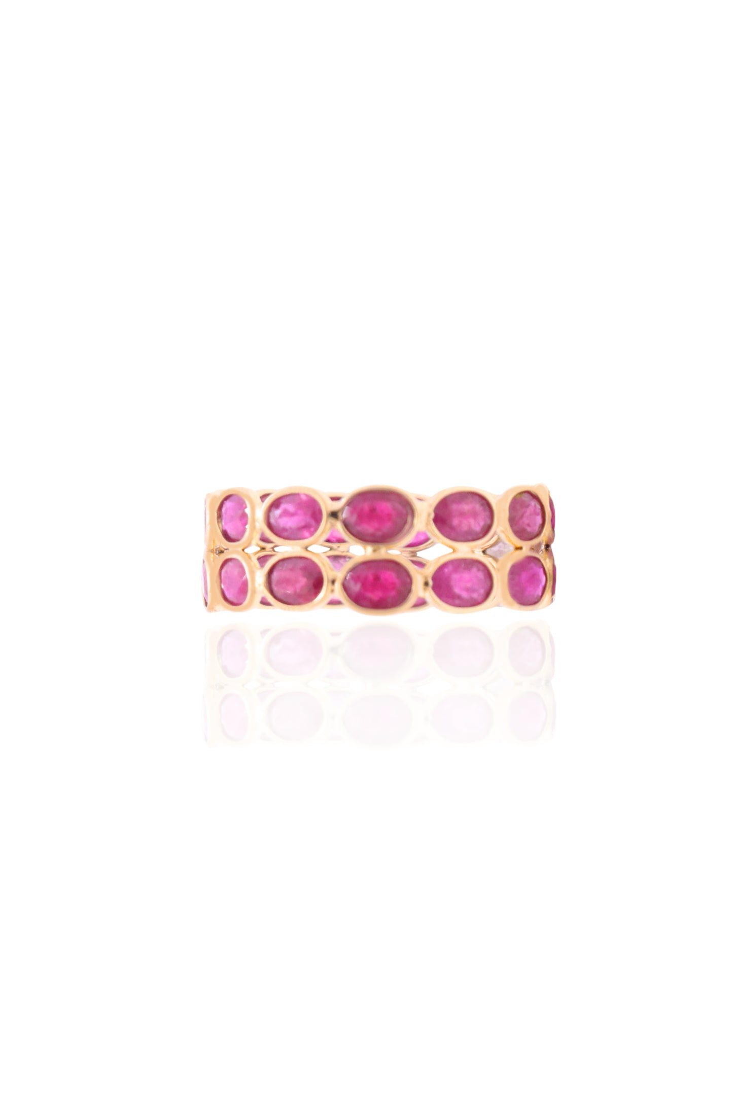 The Refined Ruby Crown Ring in 18KT Gold