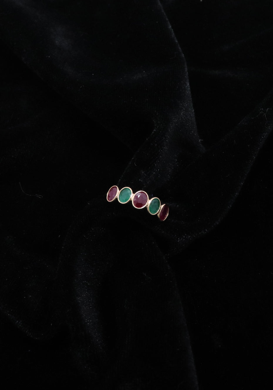 The Royal Ruby Emerald Crown Ring