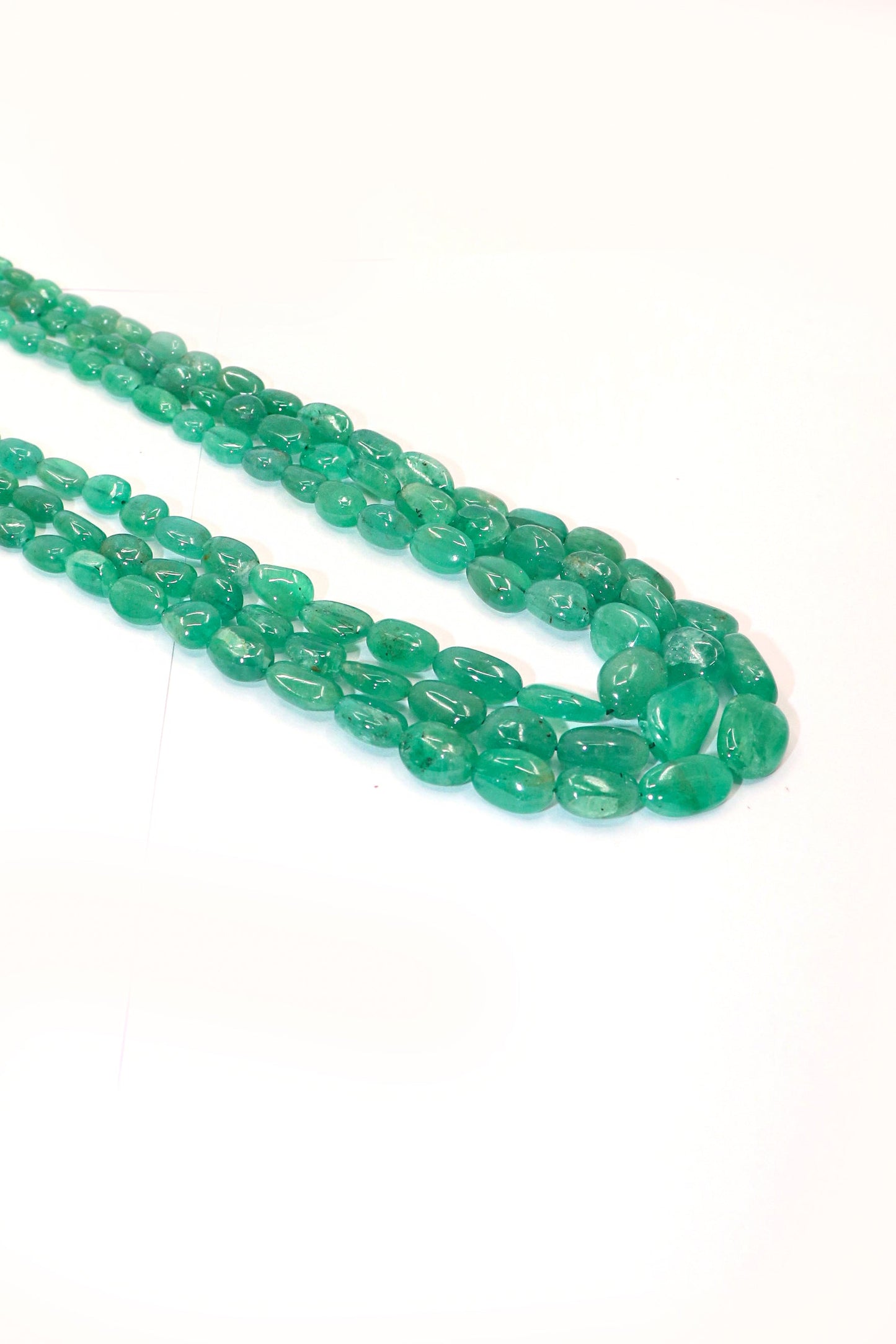 Amravati Necklace : Opulent Layered Necklace with Delicate Emerald Gemstone Necklace - SurabhiJewels
