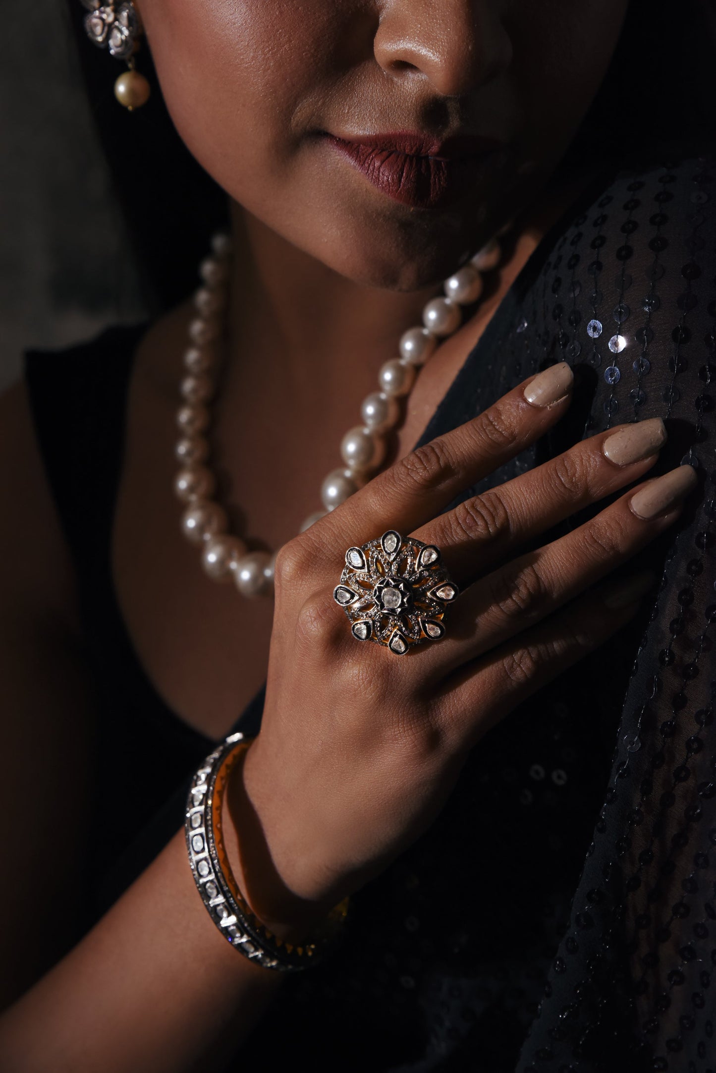 DROP PEARL VICTORIAN EARRINGS - SurabhiJewels