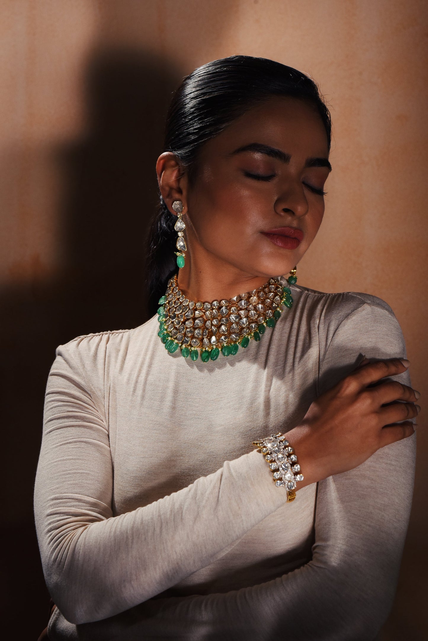 Era Uncut Diamond Necklace - SurabhiJewels