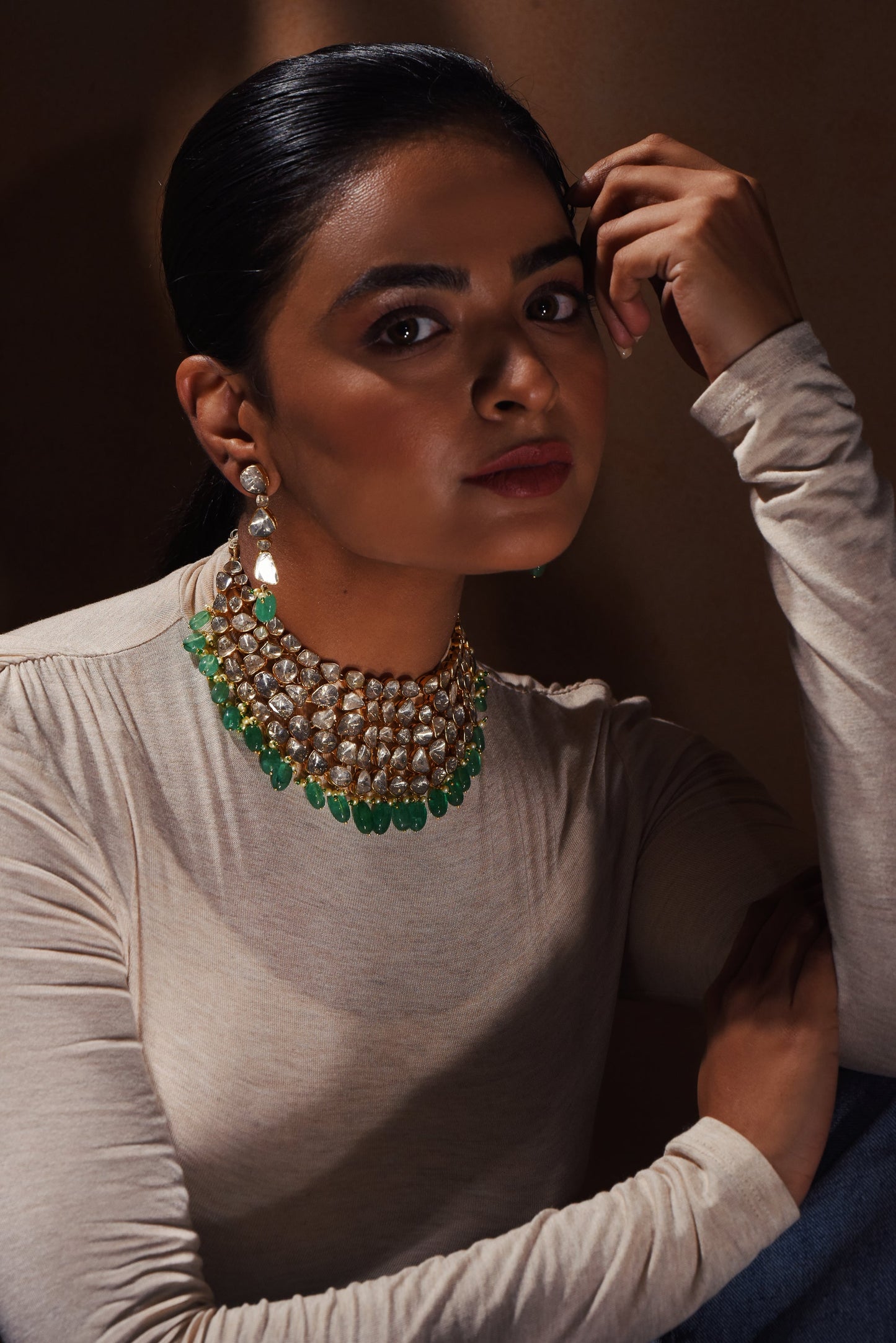 Era Uncut Diamond Necklace - SurabhiJewels