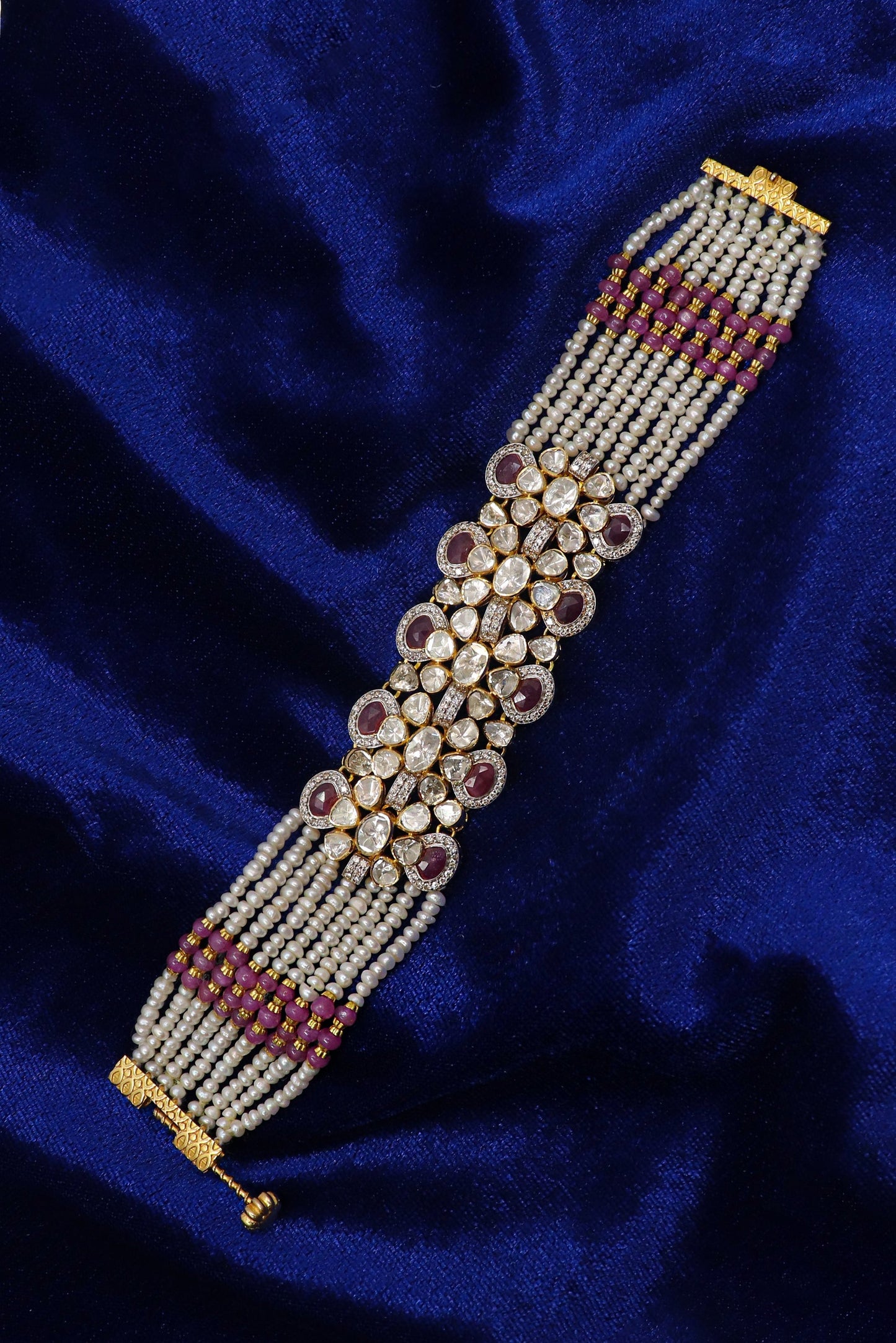 Rajarajeswari Bracelet : Pure Gold Royal Bracelet - SurabhiJewels
