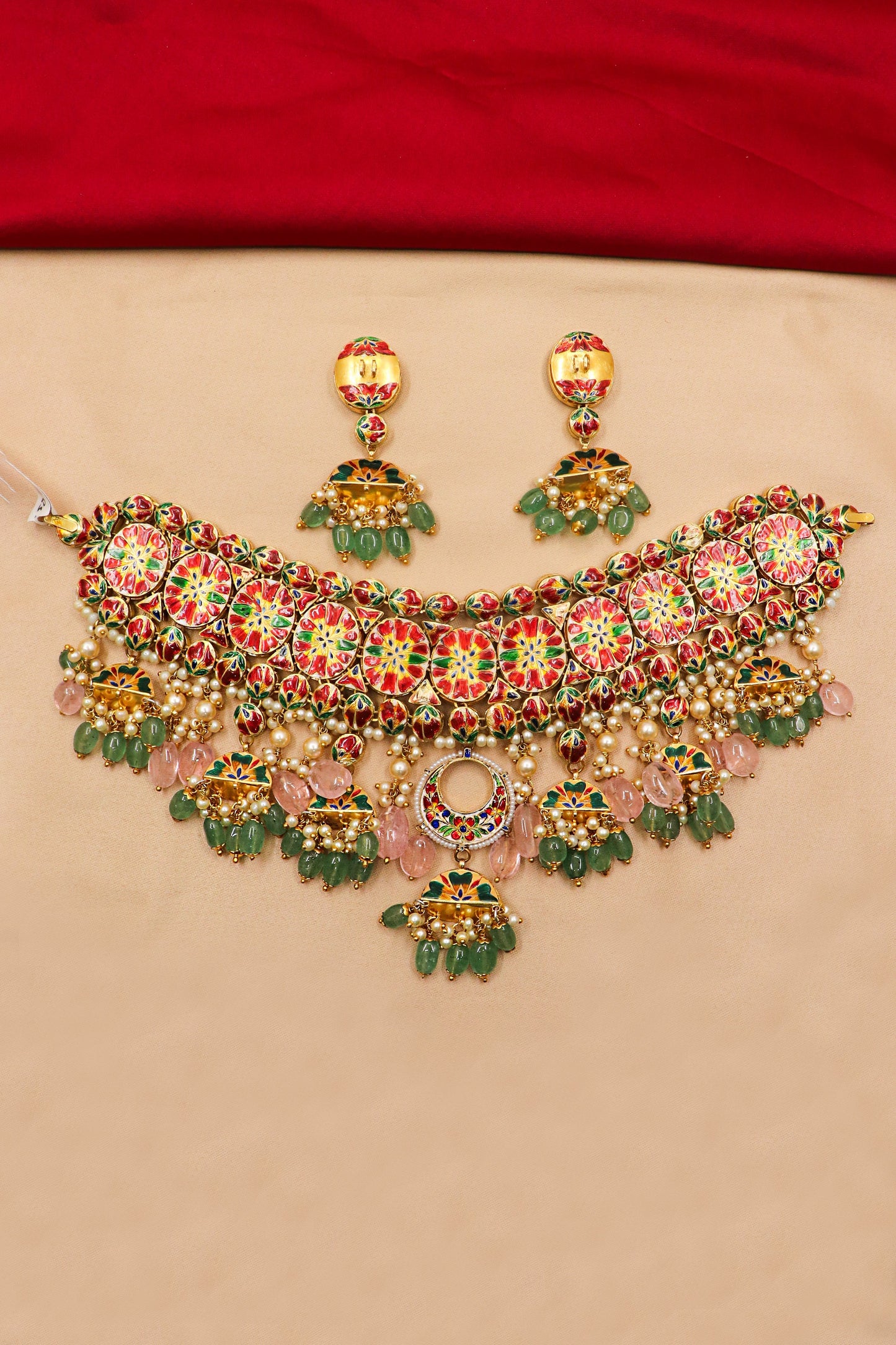 Shakti Bai Necklace : Customizable Choker Create a Personalized Precious Gemstone Necklace - SurabhiJewels