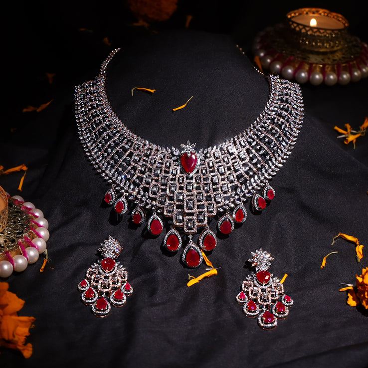 Razia Ruby Diamond Necklace Set