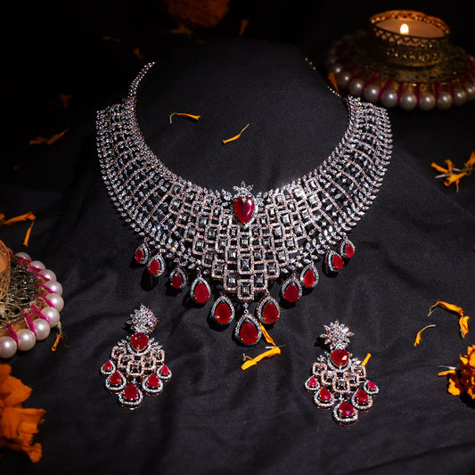 Razia Ruby Diamond Necklace Set