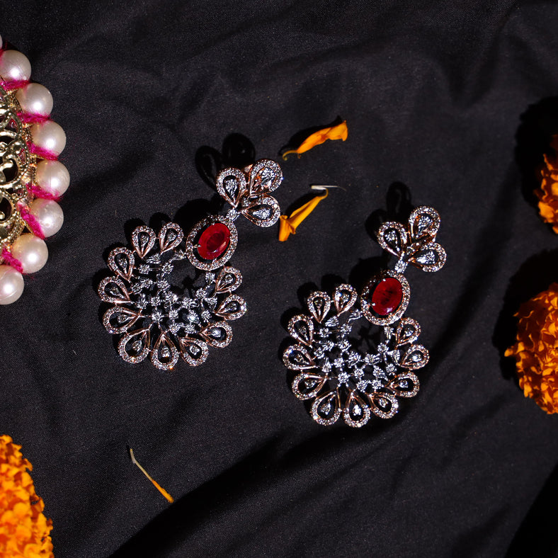 Begum Ruby Diamond Necklace Set