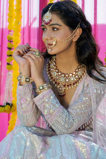 Noorie Diamond Polki Bridal Necklace Set