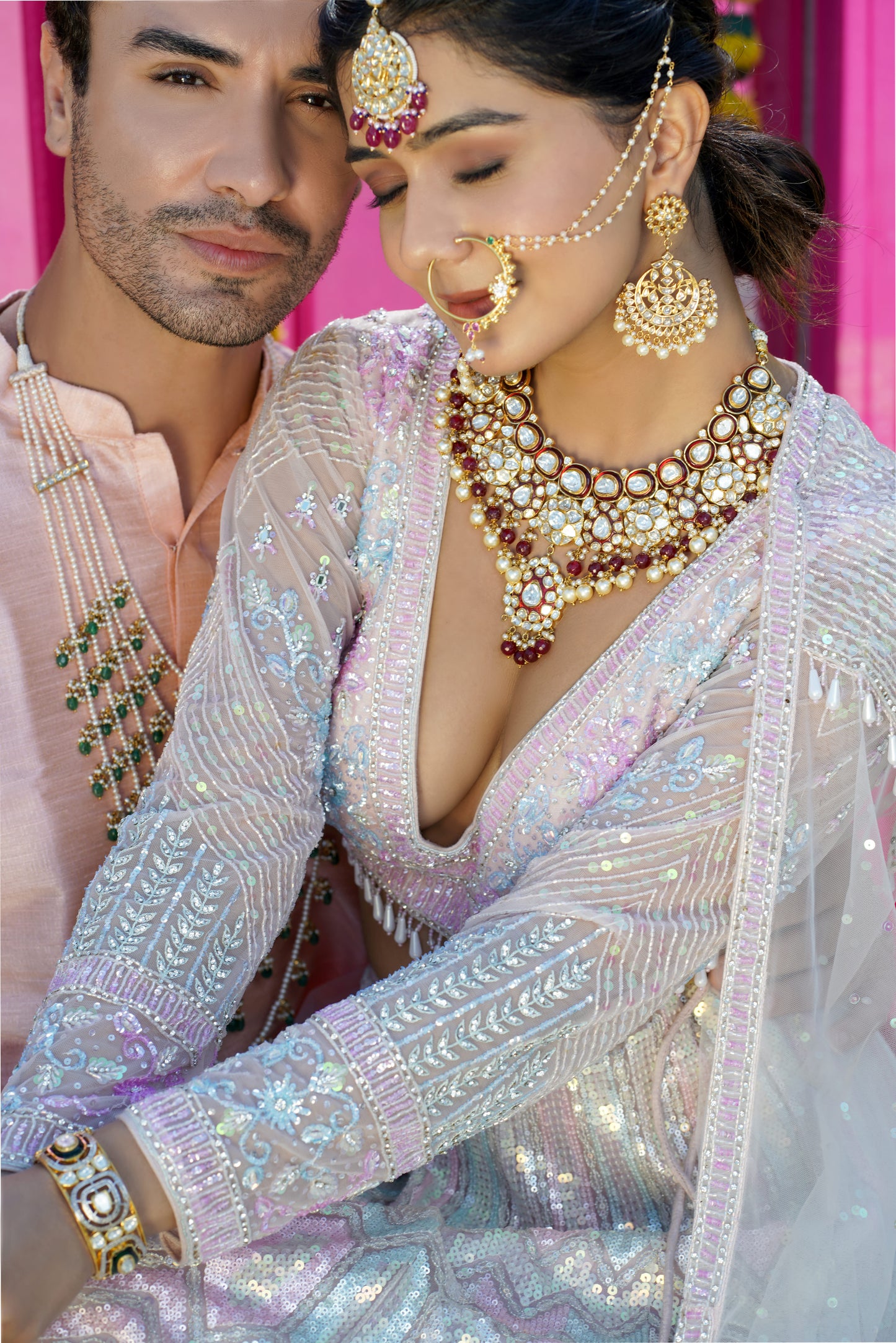 Noorie Diamond Polki Bridal Necklace Set