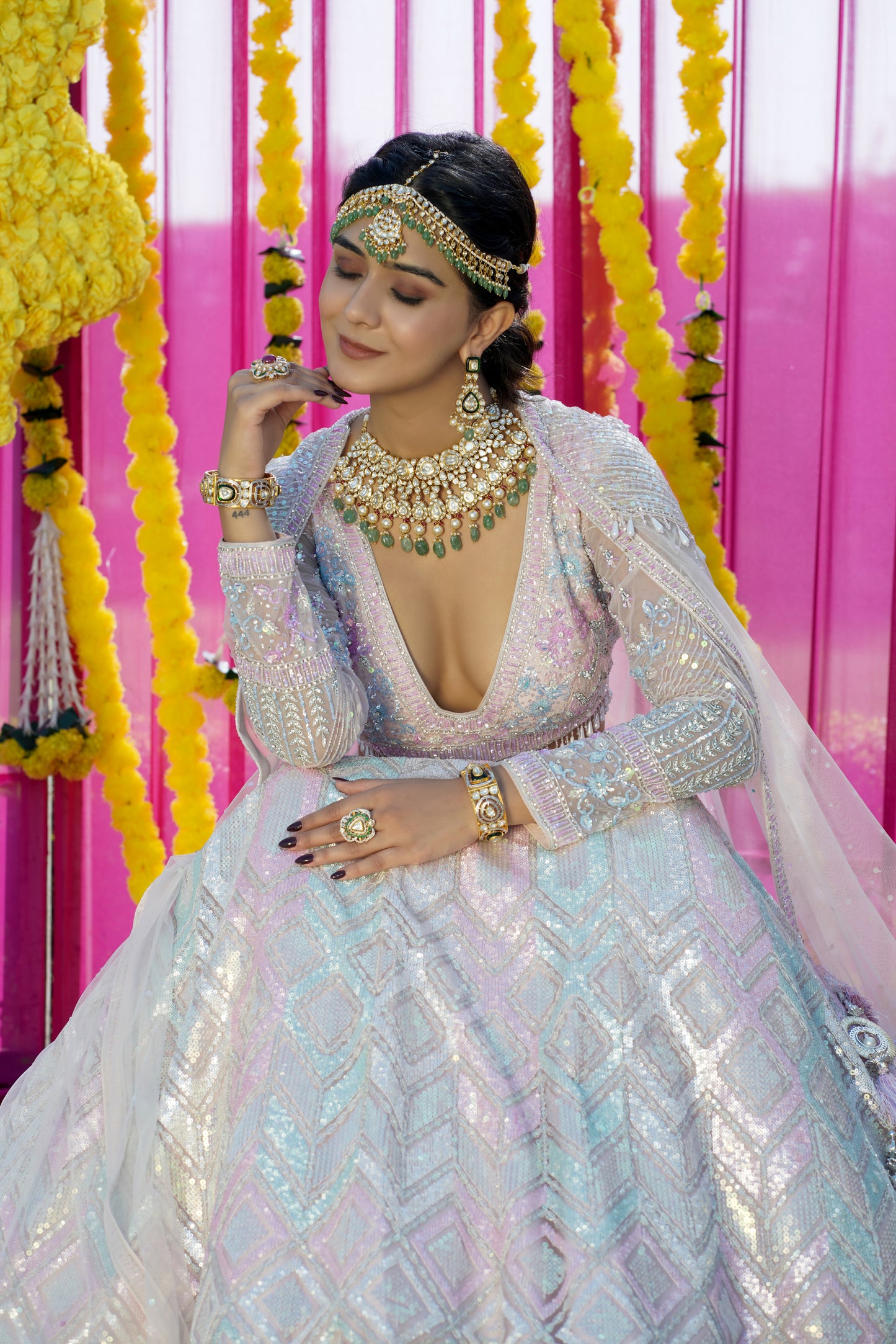 Apsara Diamond Polki Bridal Necklace Set