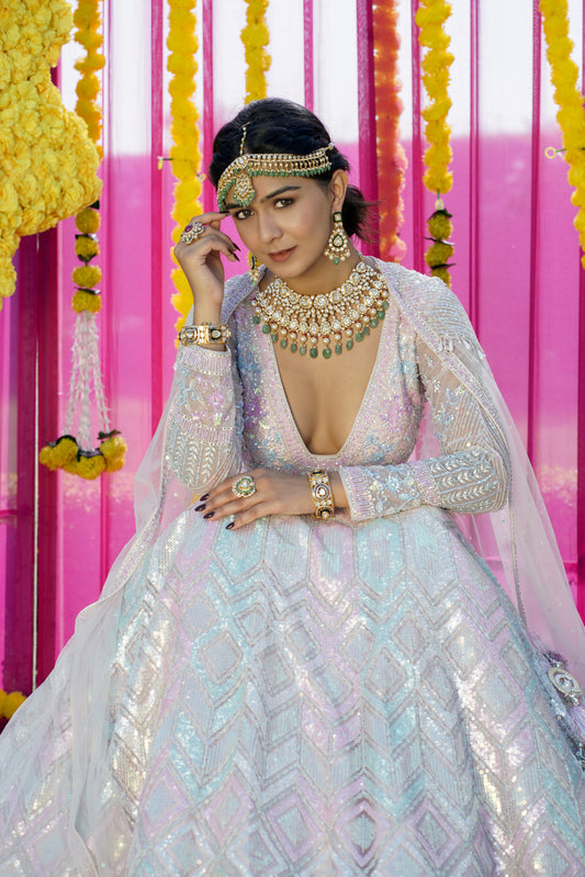 Apsara Diamond Polki Bridal Necklace Set