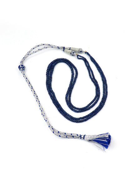 Precious Blue Sapphire Gemstone Beads Strands for Wedding Groom Necklaces