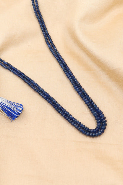 Precious Blue Sapphire Gemstone Beads Strands for Wedding Groom Necklaces