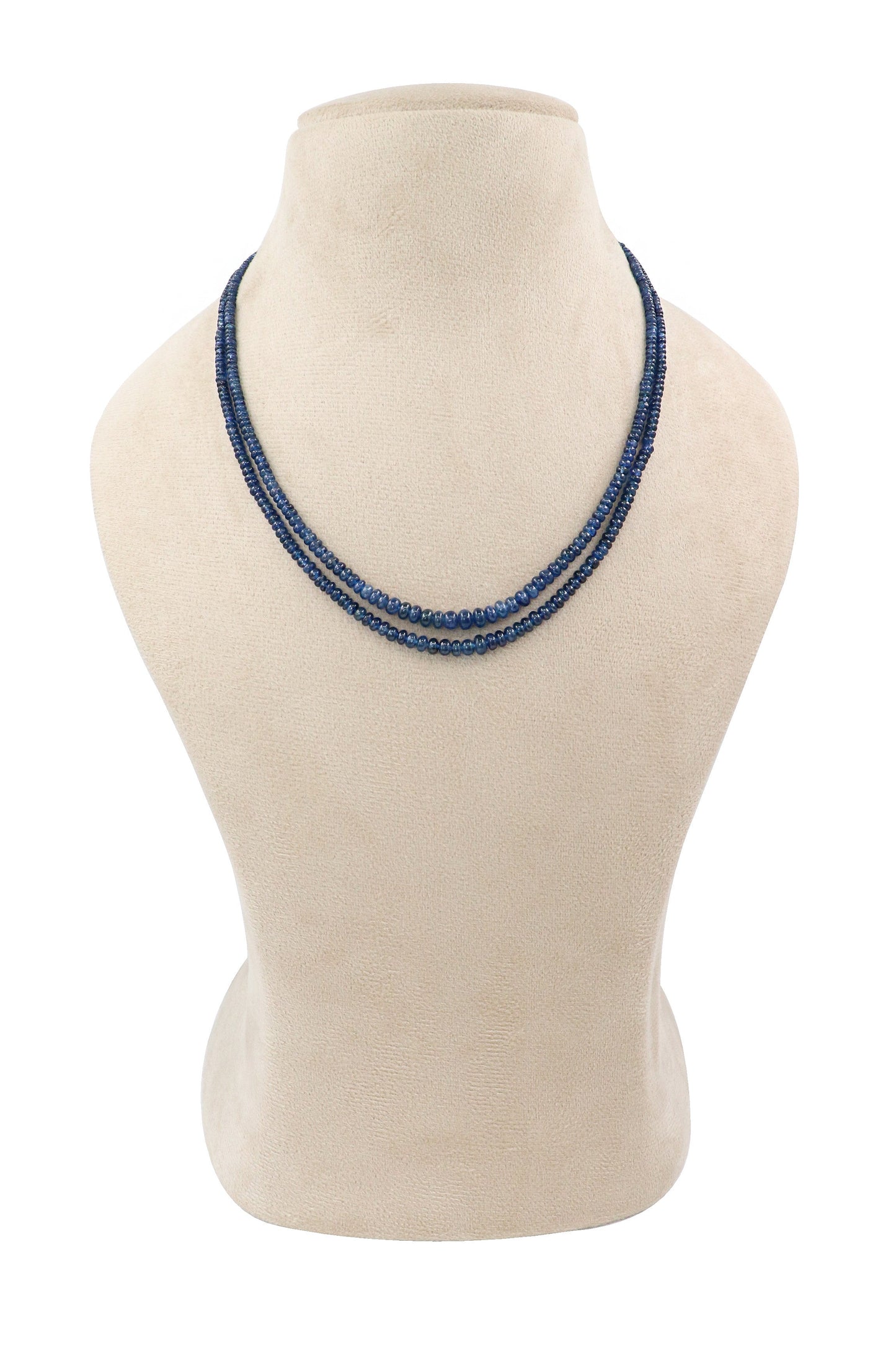 Natural Multi-Layer Blue Sapphire Gemstone Necklace for Wedding Functions