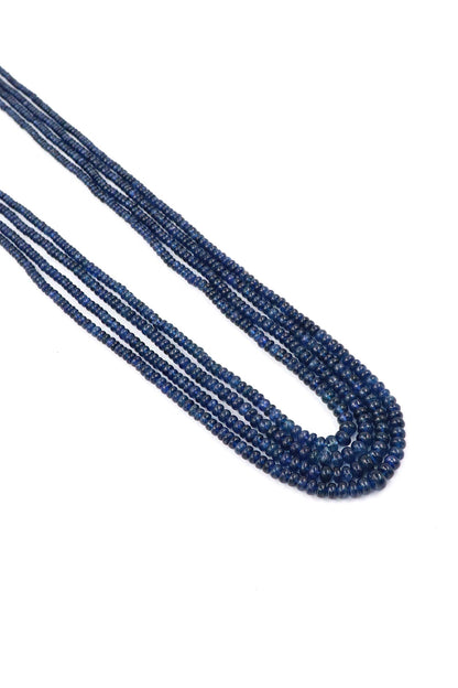 Exquisite Natural Blue Sapphire Gemstone Multi-Layer Necklace for Grooms