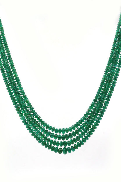 Exclusive Natural Emerald Gemstone Necklace for Royal Wedding Style