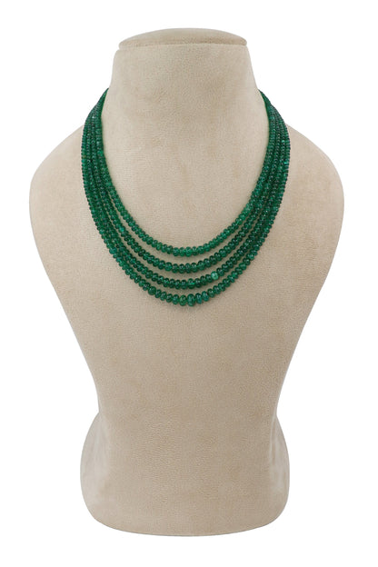 Exclusive Natural Emerald Gemstone Necklace for Royal Wedding Style