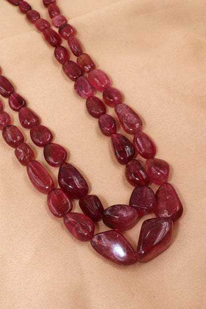 Statement Precious Ruby Gemstone Necklace for Groom’s Wedding Attire