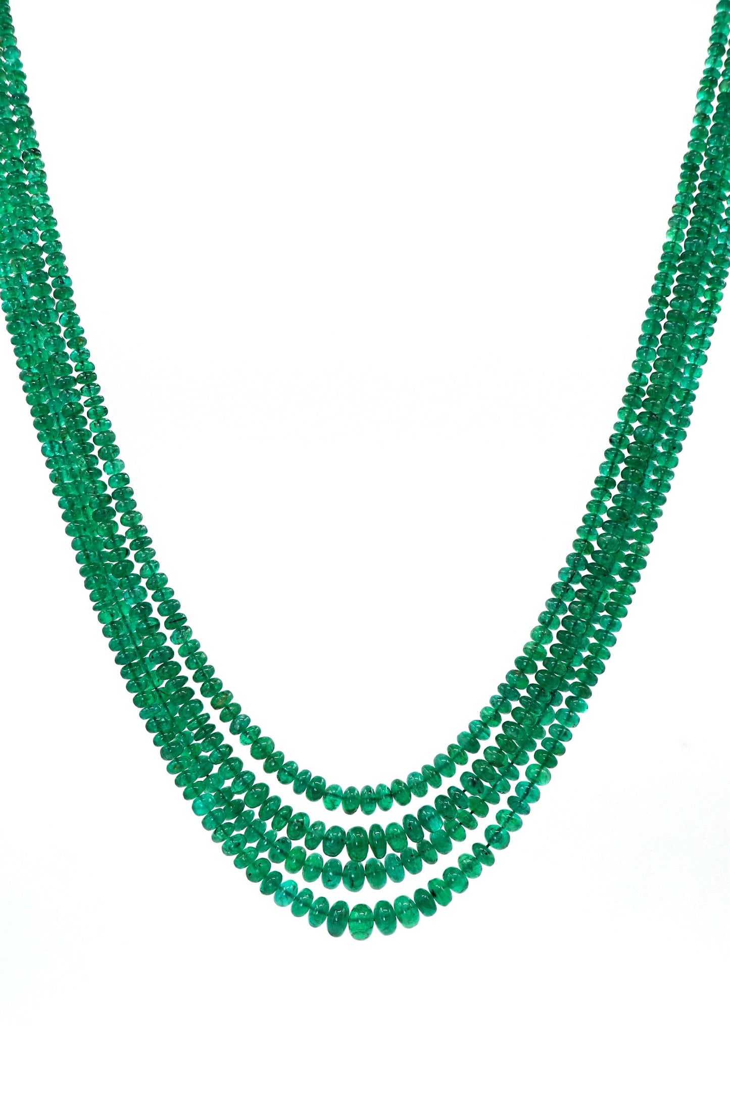 Handmade Craftmanship Emerald Gemstone Beads Strands Necklace for Special Occasions