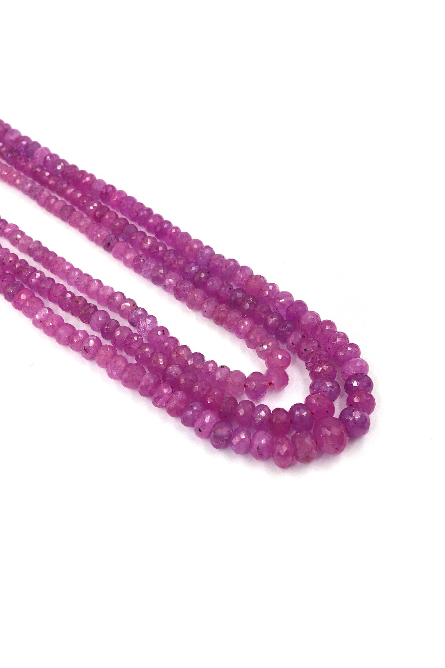 Multi-Strand Pink Sapphire Gemstone Necklace for Exclusive Events