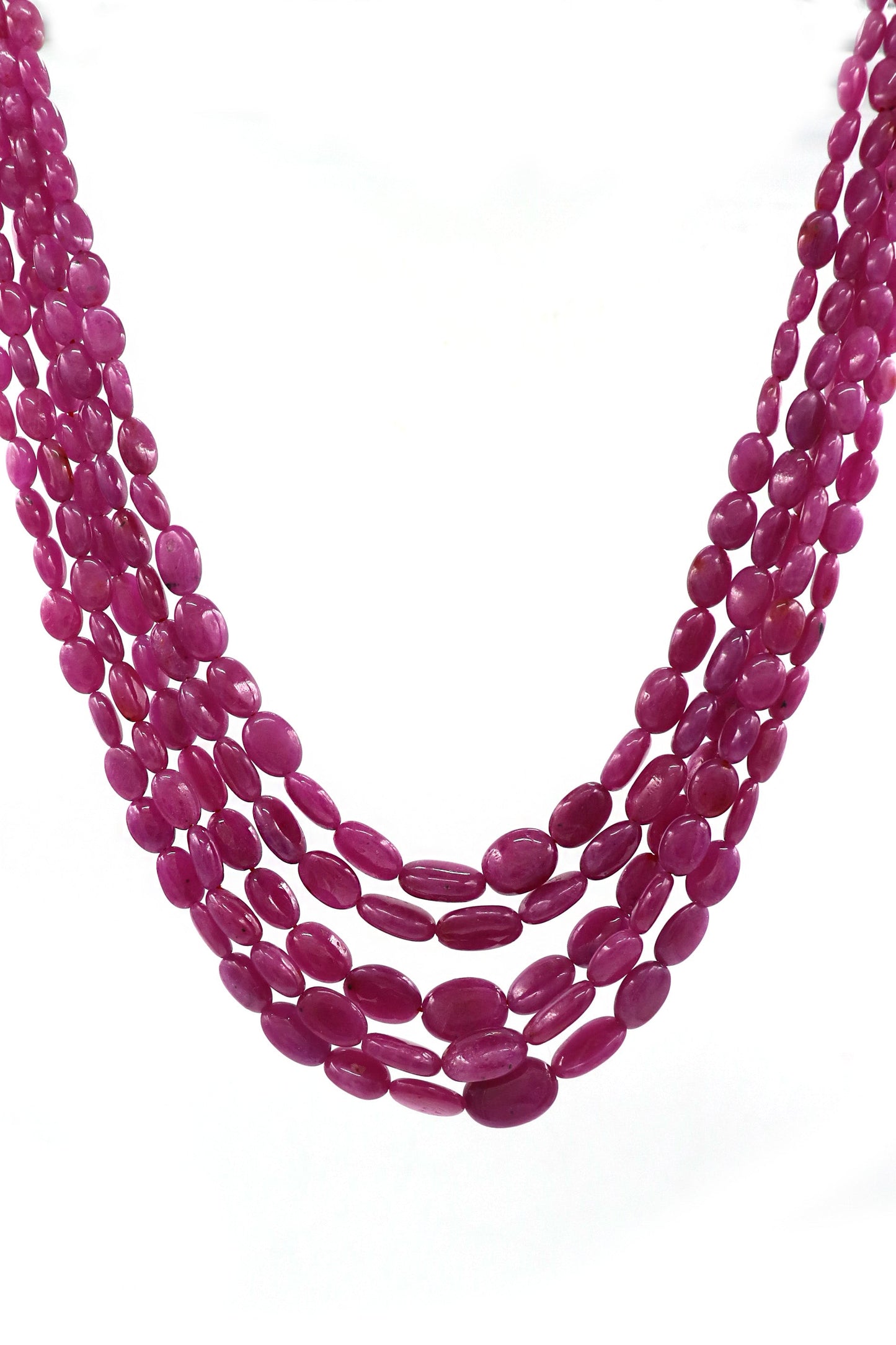 Beautiful Pink Sapphire Beads Necklace for Modern Jewelry Collections