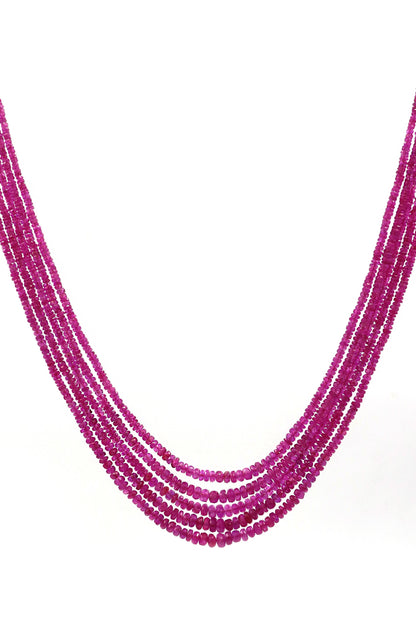 Designer Pink Sapphire Gemstone Necklace for Elegant Outfits