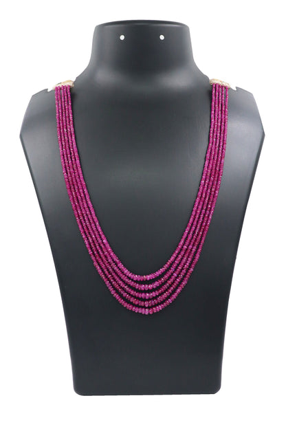 Designer Pink Sapphire Gemstone Necklace for Elegant Outfits