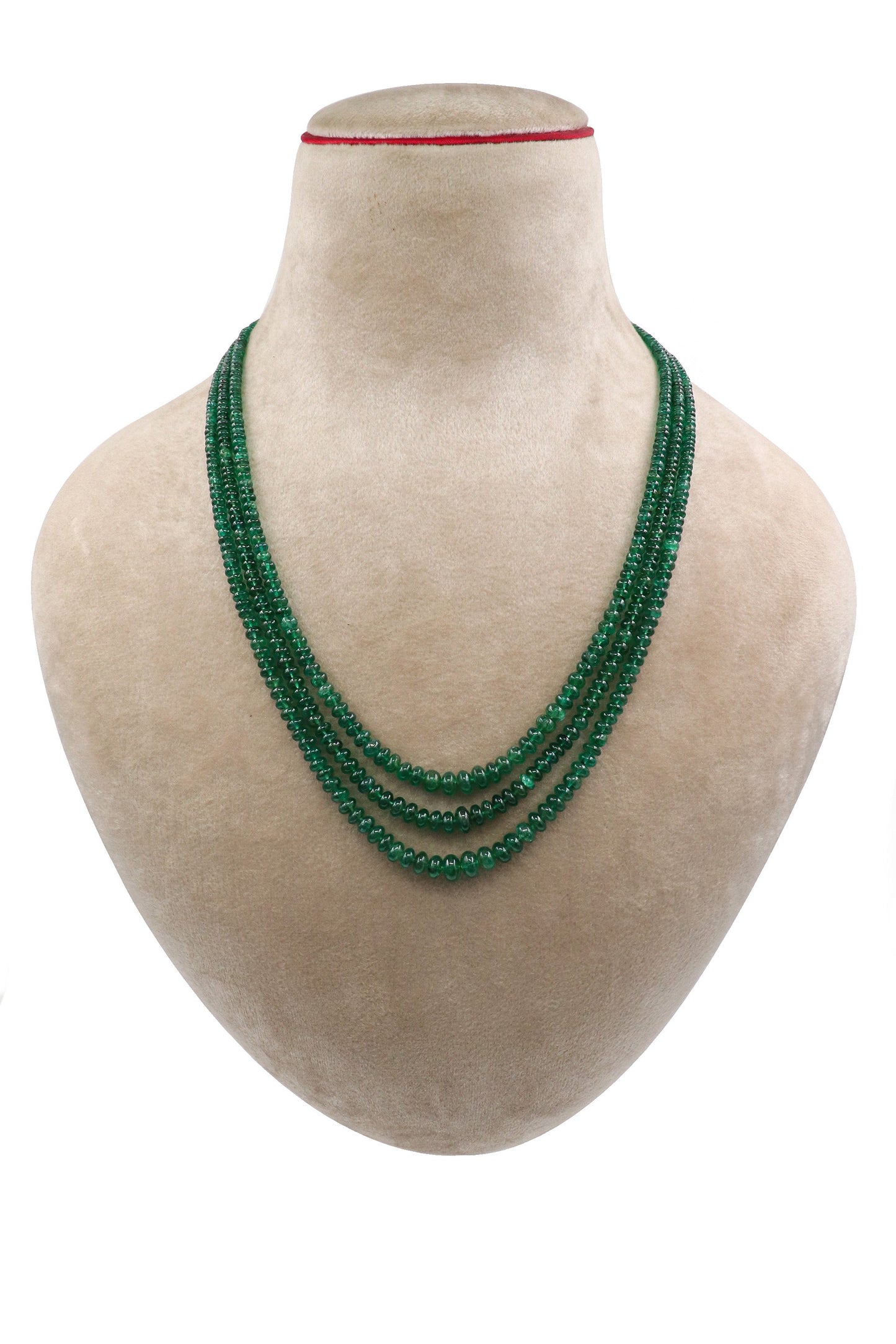 Elegant Emerald Gemstone Beads Strands Necklace for Weddings