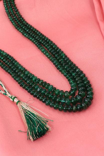 Elegant Emerald Gemstone Beads Strands Necklace for Weddings