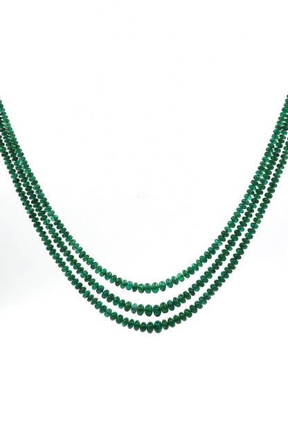 Elegant Emerald Gemstone Beads Strands Necklace for Weddings