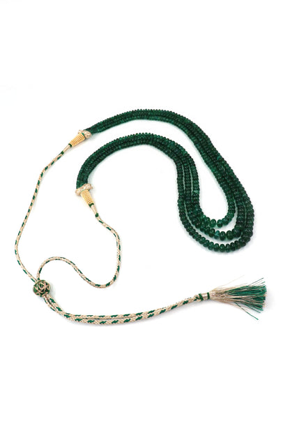 Elegant Emerald Gemstone Beads Strands Necklace for Weddings