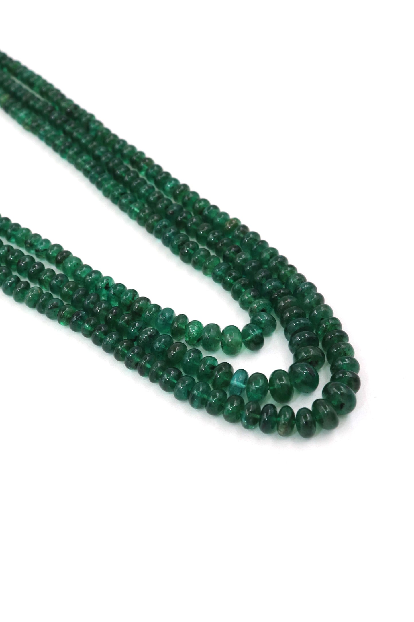 Elegant Emerald Gemstone Beads Strands Necklace for Weddings