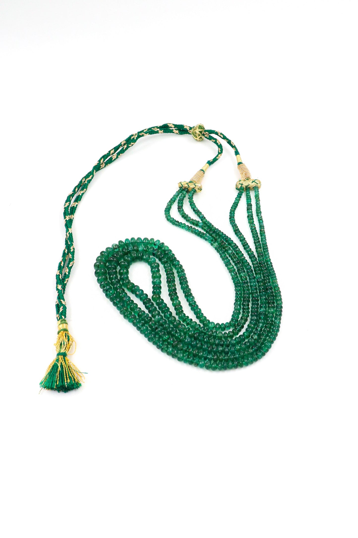 Stunning Green Emerald Beads Necklace for Wedding Functions