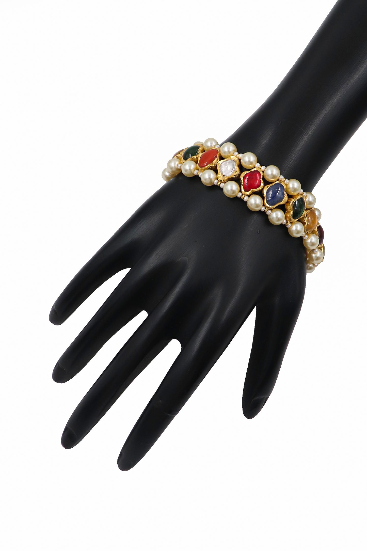Divine Navratna Gold Heritage Bracelet