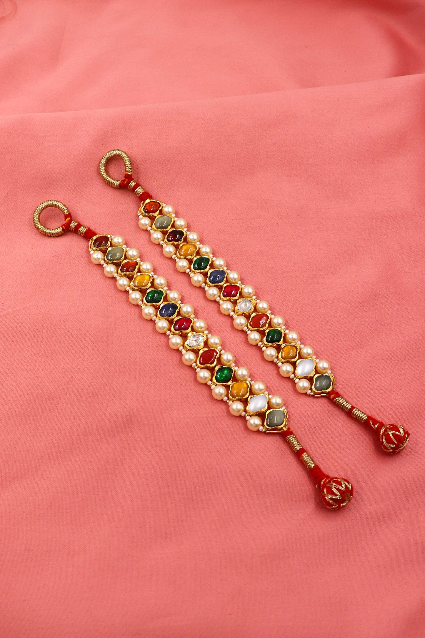 Divine Navratna Gold Heritage Bracelet