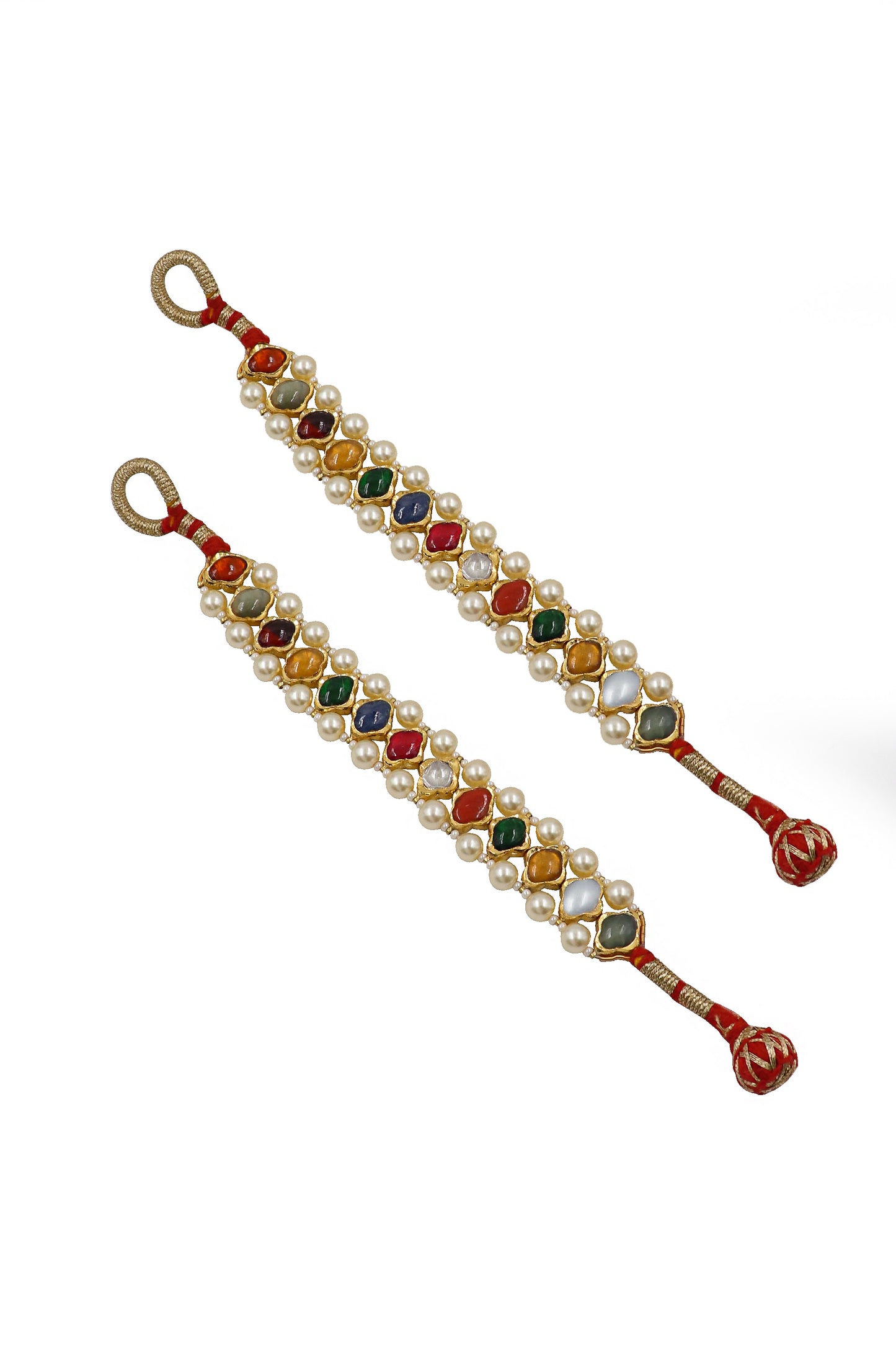 Divine Navratna Gold Heritage Bracelet