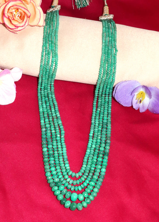 Majestic Natural Emerald Grand Statement Necklace