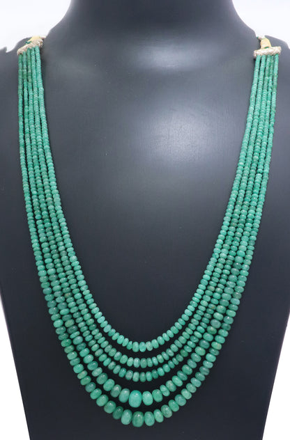 Majestic Natural Emerald Grand Statement Necklace
