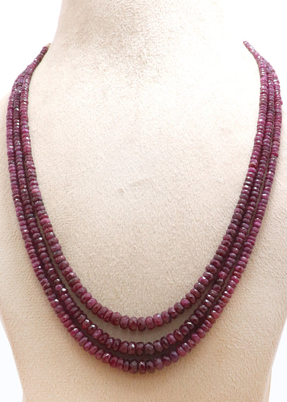 Refined Natural Ruby Luxe Necklace