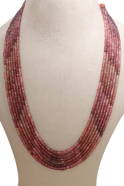 Statement Natural Pink Tourmaline Royal Necklace