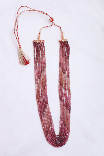 Statement Natural Pink Tourmaline Royal Necklace