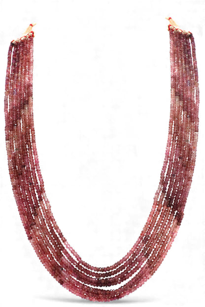 Statement Natural Pink Tourmaline Royal Necklace
