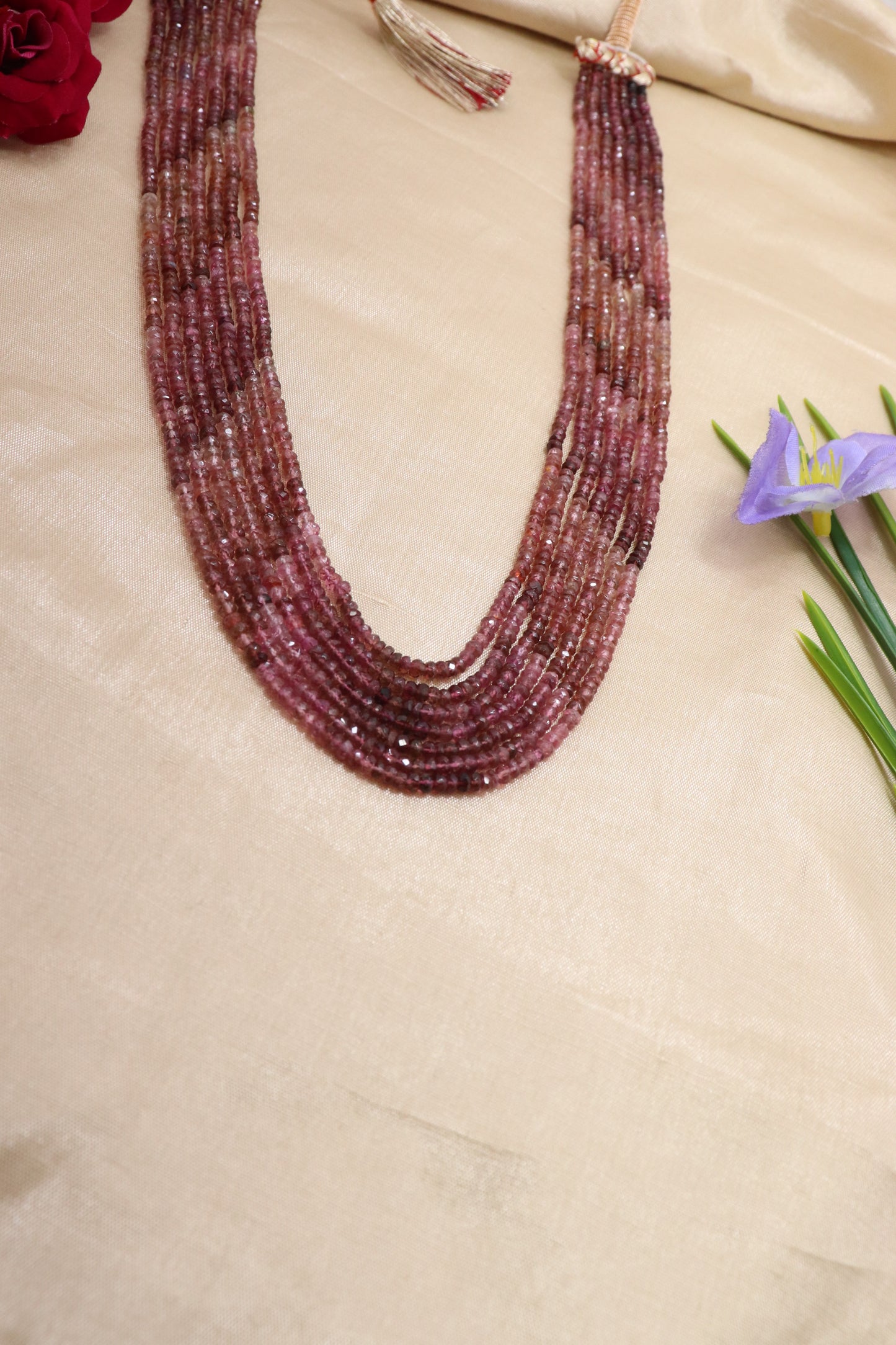 Statement Natural Pink Tourmaline Royal Necklace