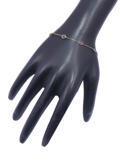 The Celestial Multi-Sapphire Gold Bracelet