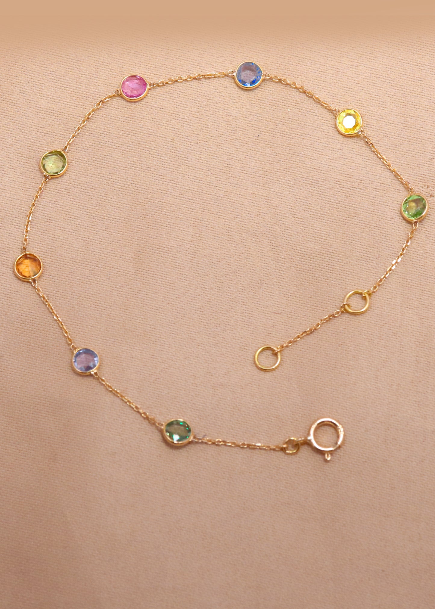 The Celestial Multi-Sapphire Gold Bracelet