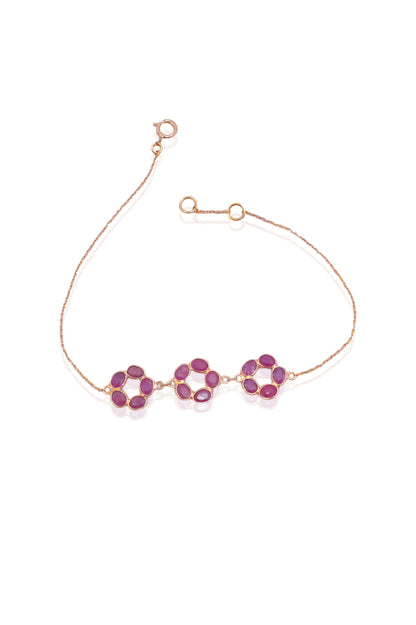 The Crimson Royale Ruby Gold Bracelet