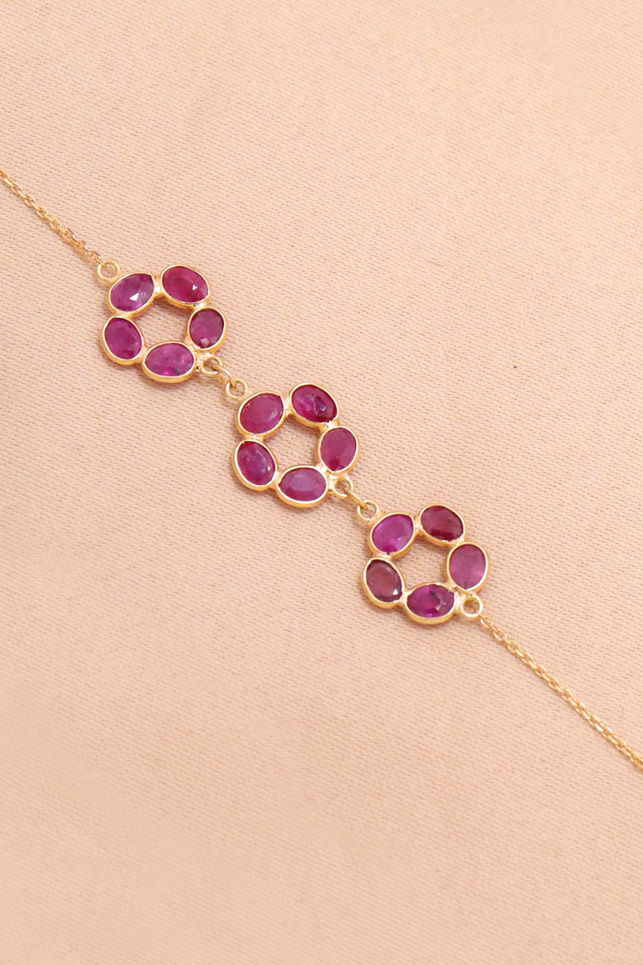 The Crimson Royale Ruby Gold Bracelet